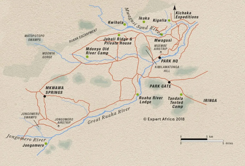 Ruaha National Park Map